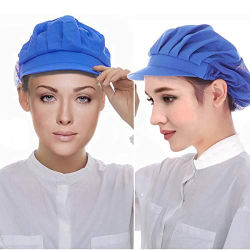 Adjustable Chef Cap Cooking Kitchen Hat Food Service Hair Nets Mesh Brim Reusable Restaurant Vent Beanie