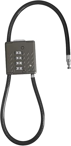 Miniatura 4 de Candados de combinación de cables de 4 dígitos de 15.7 pulgadas para casillero de gimnasio escolar, casco, archivadores, caja de herramientas,