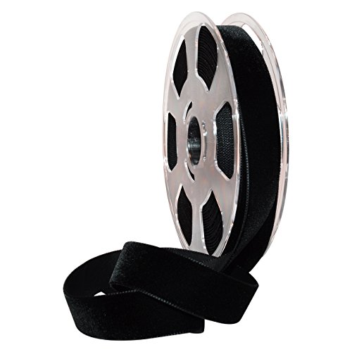Morex Ribbon 01225/10-725 Nylvalour Swiss Velvet Nylon Ribbon, 7/8-Inch by 11-Yard, Black