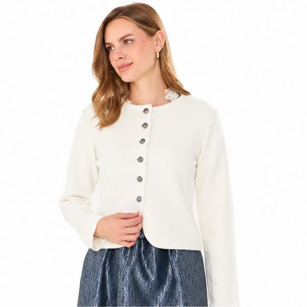 Lifos Damen Trachtenjacke - Dirndljacke Kurze Trachten Strickjacke