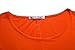 JollieLovin Women's Short Sleeve Loose Fit Flare Hem T Shirt Tunic Top (Orange, 3X)