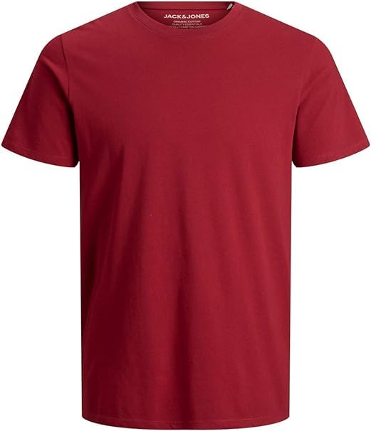 Jack & Jones Jjeorganic Basic tee SS O-Neck Noos Camiseta, Rojo Ocre, XXL para Hombre