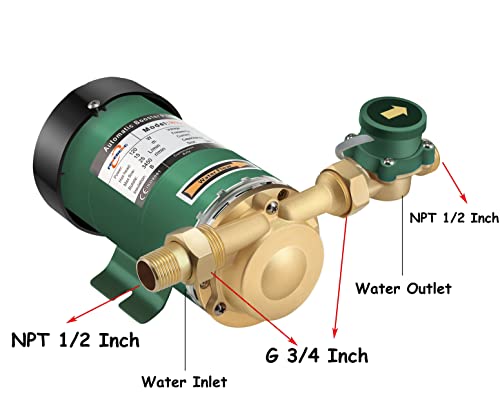 Powereng Home Water Pressure Booster Pump,110V 120W 396Gph 21.7Psi Household Automatic Home Water Booster Pump With Water Flow Switch thumb #7