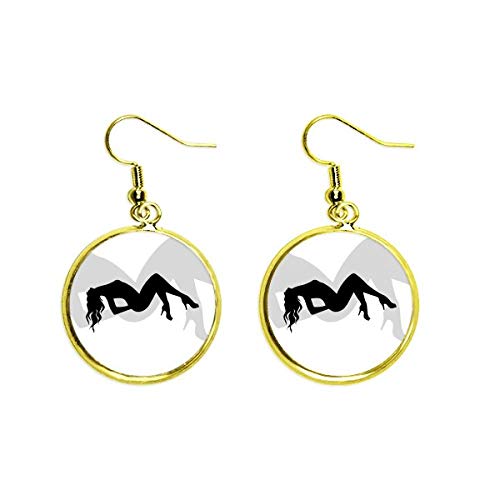 Pendientes largos silueta mujer para realzar tu look en cenas y fiestas de noche