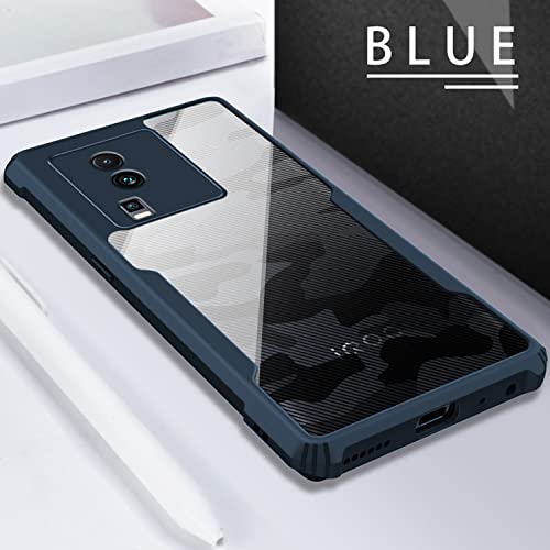 Image of Kapa Beetle Camouflage for Vivo iQOO Neo 7 / Neo 7 PRO (5G) Back Case| [Military Grade Protection] Shock Proof Slim Hybrid Bumper Cover (Blue)