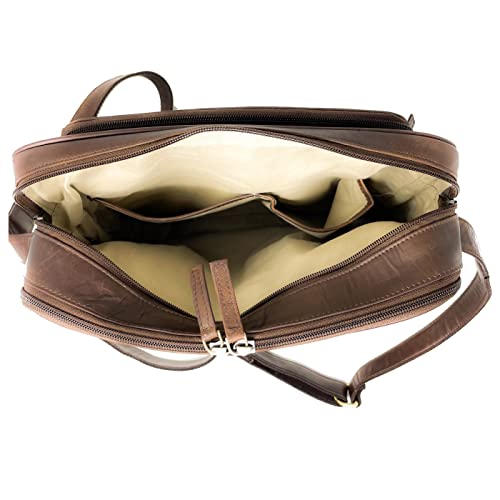 Leather Messenger Bag for Artists, 12x11.5 inches, Crossbody Style for Laptops, Briefcase Alternative, perfect for Creatives, Designers and Architects3