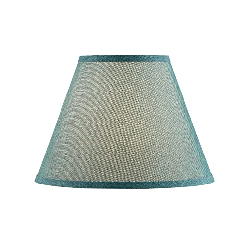 Image of Aspen Creative 32078A Transitional Empire Shape Spider Construction Lamp Shade in Teal, 6 inch Top x 12 inch Bottom x 9 inch Slant