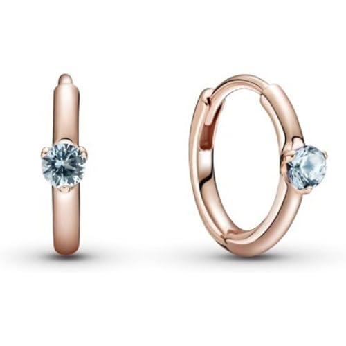 Pandora Light Blue Solitaire Huggie Hoop Earring