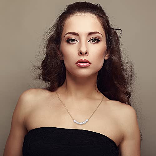Pearl Pendant Necklace, 18K Gold Pearl Necklace As Everyday Necklace For Women, Dainty Pearl Chain Necklace For Pearl Jewelry As Birthday Wedding Gifts For Girls Collar De Perlas Para Mujer #TOP6