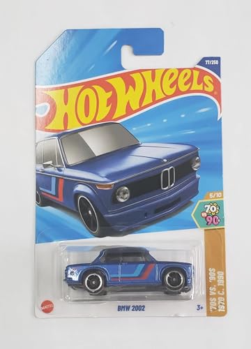 Image of Hot Wheels 2025 BMW 2002 70s VS 90s Ages 3 and Up 77 /250 (Blue)
