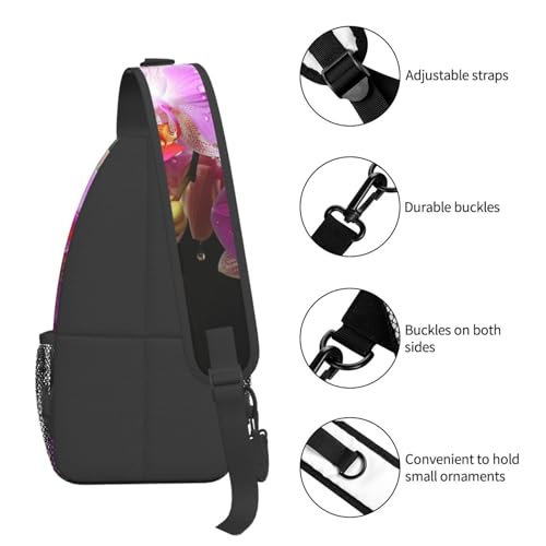 Sling Bag para Hombre y Mujer Color Orchids miniatura 5