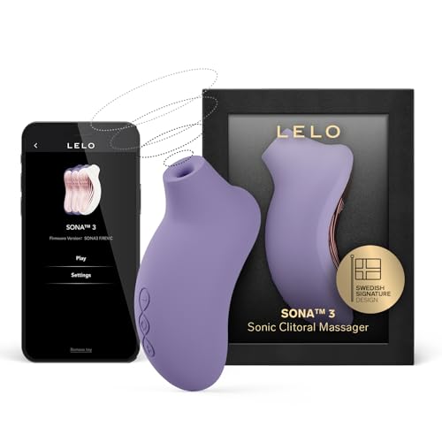 LELO SONA 3 Female Sonic Massager with Bluetooth App, 12 Pleasure Settings and Sonic Wave Technology, Sucking Vibrator Women Sex Toys, Adult Toy for Women (Violet Dusk)