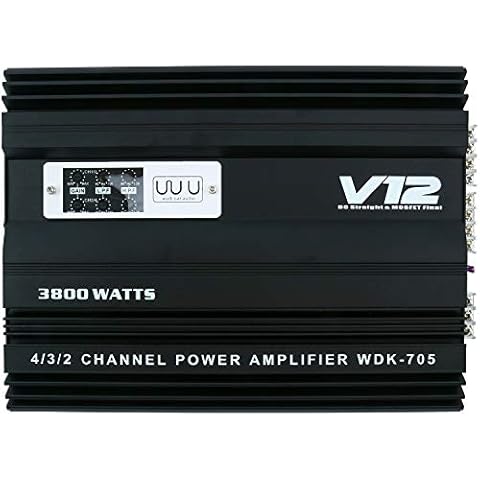 YaeCCC 4 Channel High Power Amplifier - Slim Stereo 4 Channel Car Audio Stereo Amplifier Amp 4Ohm Cover