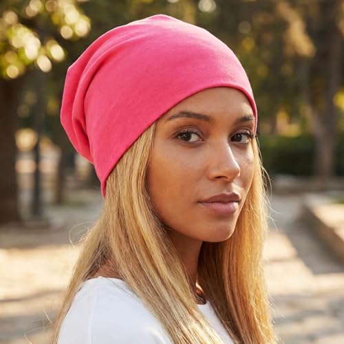 Image of Bohend Bohemian Beanie Hats Headwear Cap Stretch Non Slip Bandanas Sleep Turbans Hats for Women Men Close top Head Covering