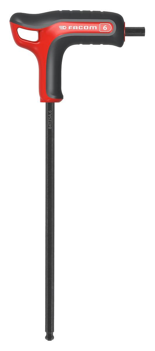 FACOM 84TZSA.6 6-Sided Ball Head Wrench - Red/Black, 6 mm