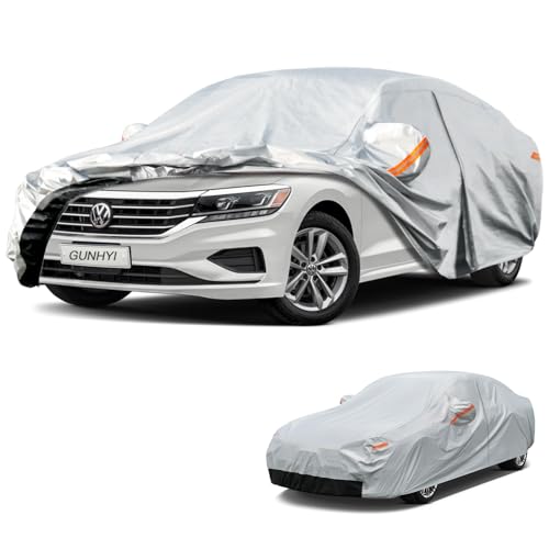 Image of GUNHYI 6 Layer Car Cover Custom Fit VW Volkswagen Passat (1996-2026) Waterproof All Weather, Heavy Duty Outdoor Snow Sun Rain Uv Protection (Ships from US Warehouse, Delivery 3-5 Days)