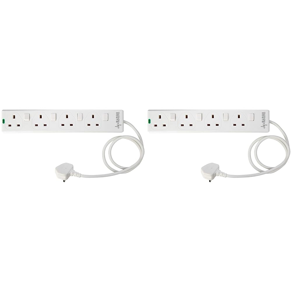 PRO ELEC PELB1942 4 Gang Switched Surge Protected Extension Lead White, 10m — view 11