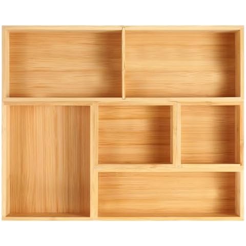 Fabsome Bamboo Drawer Organizer Set Cover