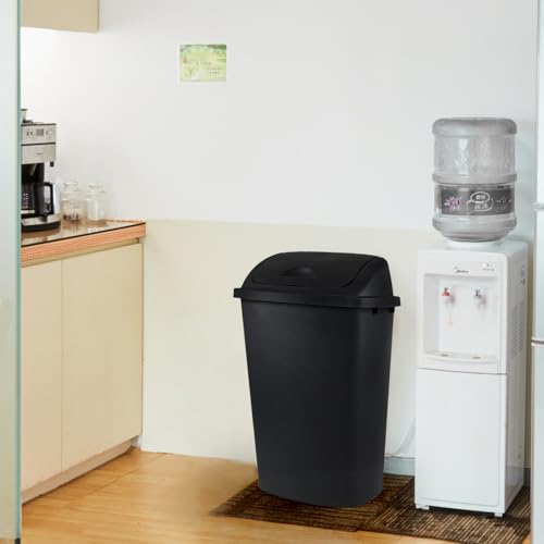 Caneca de Basura Negra de 50 L con Tapa Basculante, Pack 4 miniatura 6