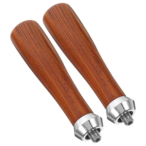 Toyvian Mango de Repuesto para Portafiltro sin Fondo 2 Piezas, Mango de Madera de Palisandro para Máquinas de Café Expreso, Accesorio Compatible para Elaboración de Cerveza, Uso