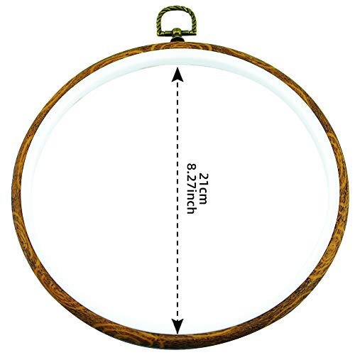 guofa 5pcs Different Size Embroidery Quilting Hoops Resin high Elasticity, Decorative Hanging Cross Stitch Hoops Frames for Christmas Embroidery Supplies - Thumbnail 4