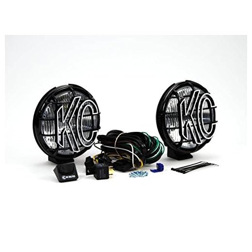 KC HiLites 6" Apollo Pro Halogen System Black Fog Beam Pair Pack 152