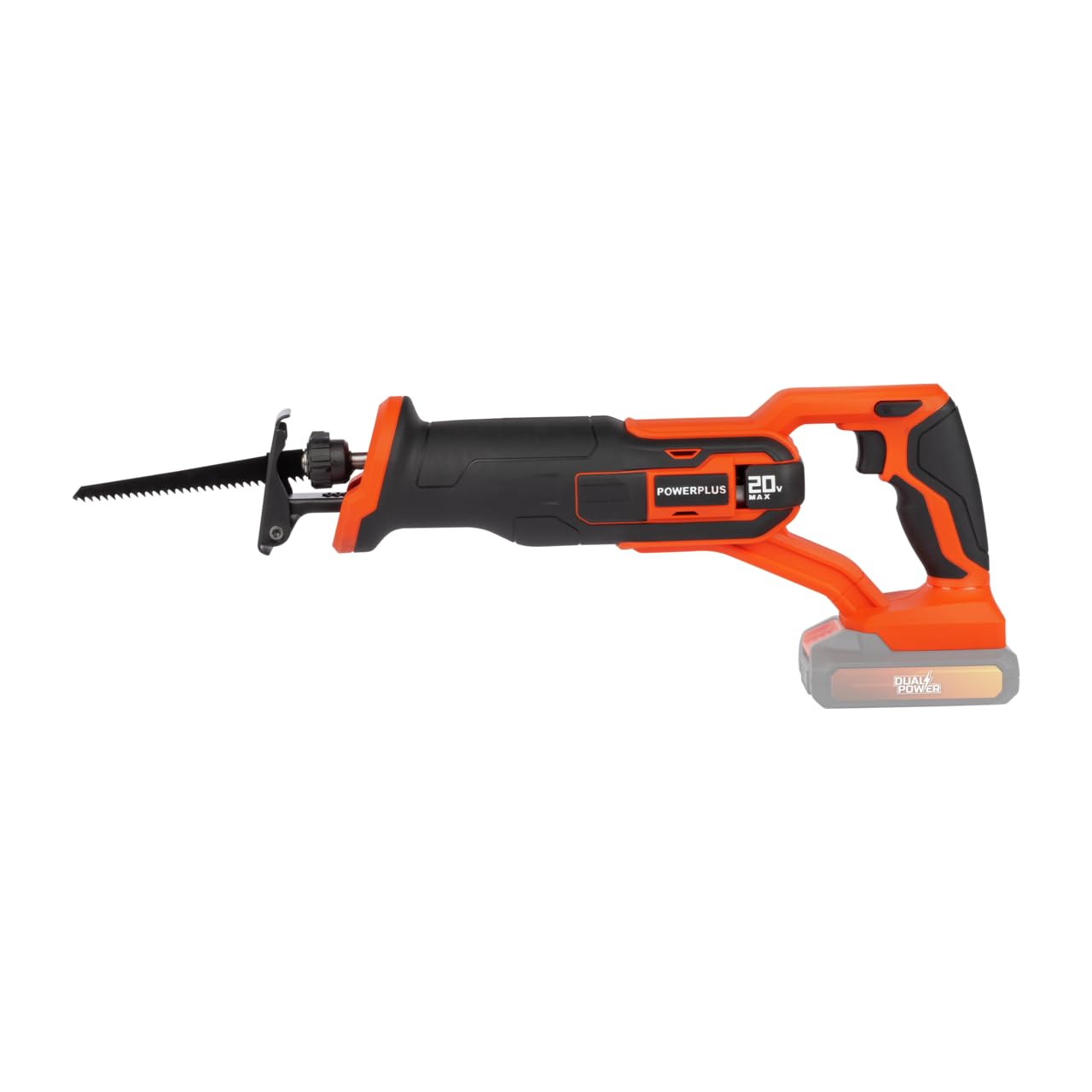 Dual Power Scie Sabre sans Fil de 20 V POWDP25100 - Scie à Guichet à Batterie 2800 min-1 - sans Batterie ni Chargeur