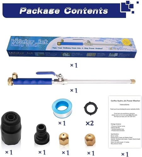 Carfka 222 Jet Nozzle Power Washer For Garden,2-In-1 Jet Nozzle Power Washer ,Upgraded Jet Nozzle High Pressure Washer Tools With 2 Different Nozzles And Hose Quick Connectors thumb #6
