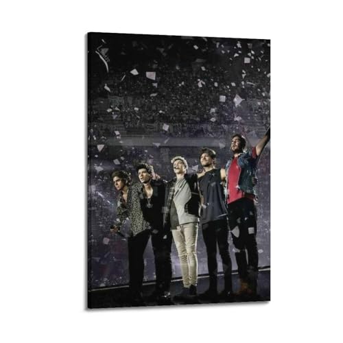 One Direction- Póster de personajes de retrato de banda clásica, figura de hip-hop, famoso actor, retrato de atleta, pintura decorativa de metal, lienzo, decoración de pintura de 20 x 30 cm, estilo de