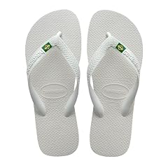 Havaianas - Top Brasil, Infradito Comode, Resistenti e Leggere con Suola Antiscivolo, Bandiera del Brasile sulle Strisce, Unisex Adulto, Bianco, 41/42 EU