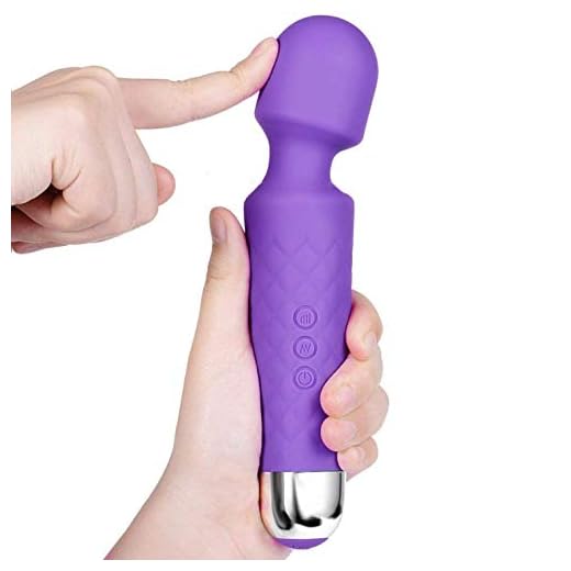 Wand Vibrador Masajeador para Mujer de Mano Inalámbrico Mini Varita Magic Terapéutica Personal con 8 Potentes Velocidades y 20 Modos de Masaje Eléctrico Portátil Prueba Agua Recargable