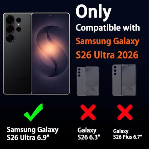 Image of Skinomi Camera Lens Protector Compatible For Samsung Galaxy S26 Ultra [Anti-Scratch] Premium Tempered Glass Film Aluminum Alloy Lens Ring Cover- purple Titanium