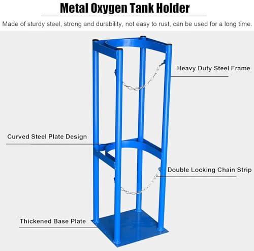 Support autonome de 40L anti-chute pour bouteille d'oxygène hôpital - 4