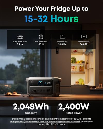 Image of Anker SOLIX C2000 Gen 2 Portable Power Station with Alternator Charger, 2,400W (Peak 4,000W) Solar Generator, Full Charge in 58 Min, 2048wh LiFePO4 Battery Compatible with 99% of RVs and Gas Vehicles