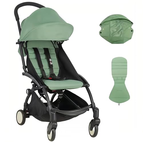2-Piece Baby Stroller Seat Cushion & Canopy Set for Bébé Confort YOYO2/YoYo+ Pushchairs, Replacement Accessories Kit with Double-Layer Fabric, Christmas Gift for Mom and Baby​ (Peppermint Color)