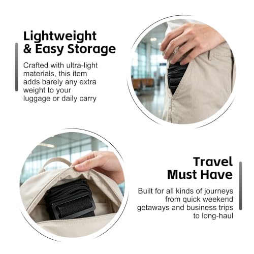 Luggage Straps for Suitcases, 2pc Luggage Strap and one Luggage Tags(Black) - image 5