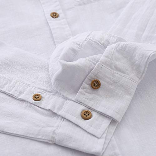 Image of MOMOLAND Little Big Boys Long Sleeve Woven Cotton Button Down Linen Design Shirt Solid Printed