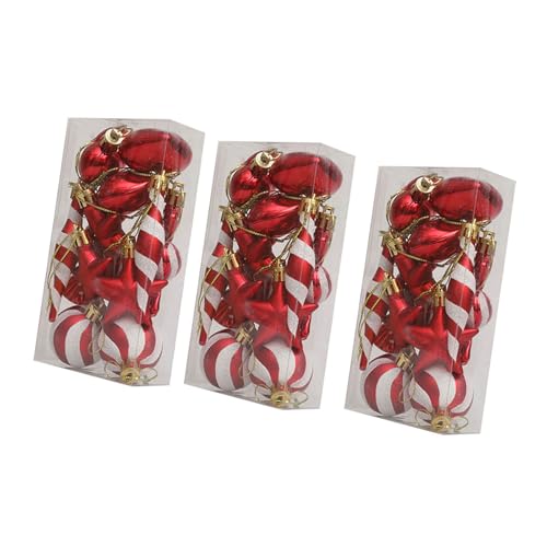 Bolas para árbol de Navidad, prácticas para colgar, plastómero de plástico, decoración de Navidad para el hogar