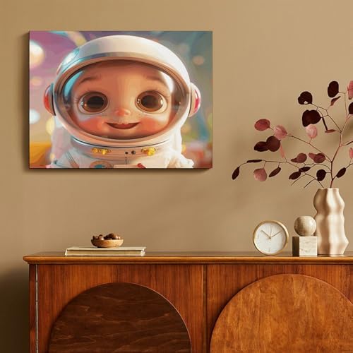 Impression sur toile Happy Expression 15,7x30cm - Tableau horizontal encadré