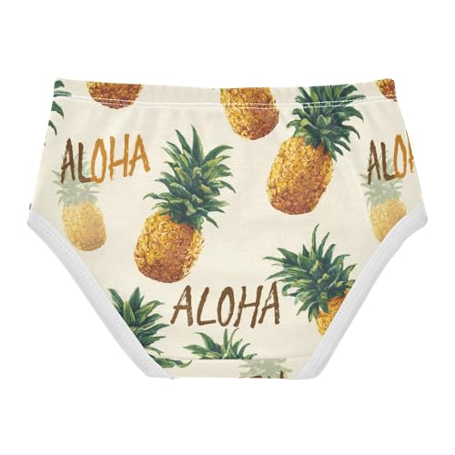 Wusikd Pineapple Aloha Girls' Underwear Cotton Girls Briefs Soft Toddler Underwear 2T2