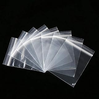 CCINEE 100PCS Grip Seal Bags 3.5x5.1 Inch Zip Lock Plastic Clear Seal Bags