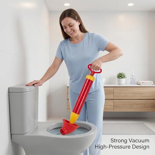 Desatascador de inodoro de baño con copa curva para desatascar tuberías 5
