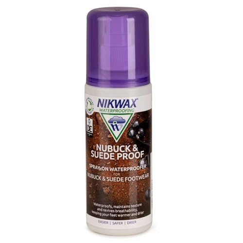 Nikwax Nubuck & Suede Spray-ON WATERPROOFER, Aerosol impermeabilizante para Zapatos de Nobuck y Gamuza, 125 ml (Neutro)