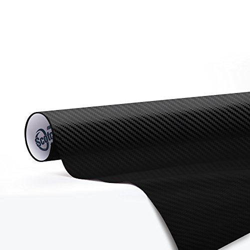 3 M scotchprint serie 1080 Negro de vinilo de fibra de carbono Car Wrap Film Rollo de hoja – 3 M1080 – 1 FT X 1 ft (SQ/M) (12in x 12 en)
