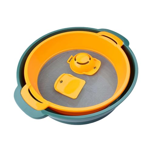 Wmool 4-teiliges Trimming Tray Set Trimming Container für Cannabis mit Sieb stapelbares Design platzsparend leichtes Trimmblech mit Netz zum Backen in der Küche Zufällige Farbe