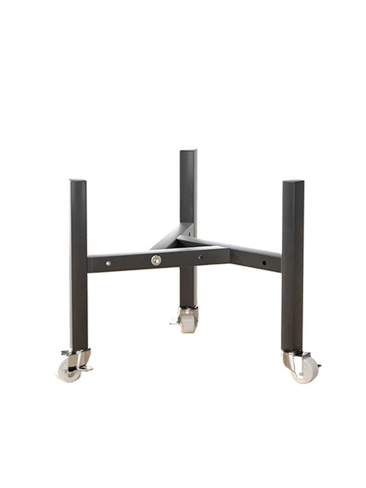 WEQYFDC Plant Stand Riser Adjustable Plant Stand Fits Pot Metal Planter Easy Assembly Expandable Shelves Furniture(Black 20CM wheels)