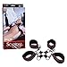 CalExotics Scandal Hog Tie – Luxury Bondage Handcuff Set – BDSM Sex Toys for Couples – Red & Black