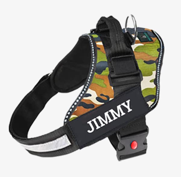 IndiHopShop Customized Dog Harness | Personalized Dog Harness with Dog Name | No Pull | Camouflage (M) (B0C5N1R8HH) Amazon Price History, Amazon Price Tracker