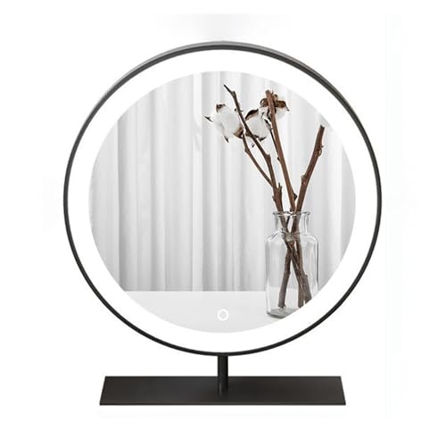Miroir de maquillage de bureau HD avec éclairage LED ajustable