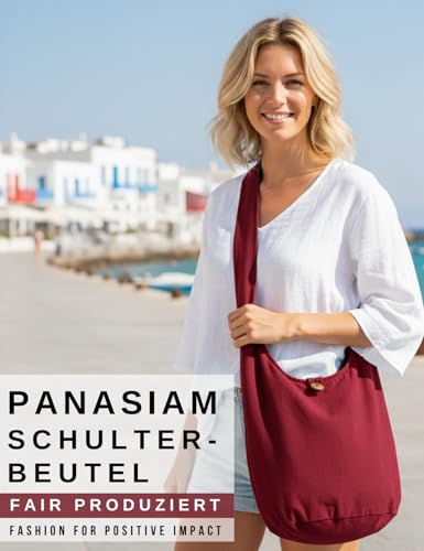 Schulterbeutel Uni in schwarz, L - 3